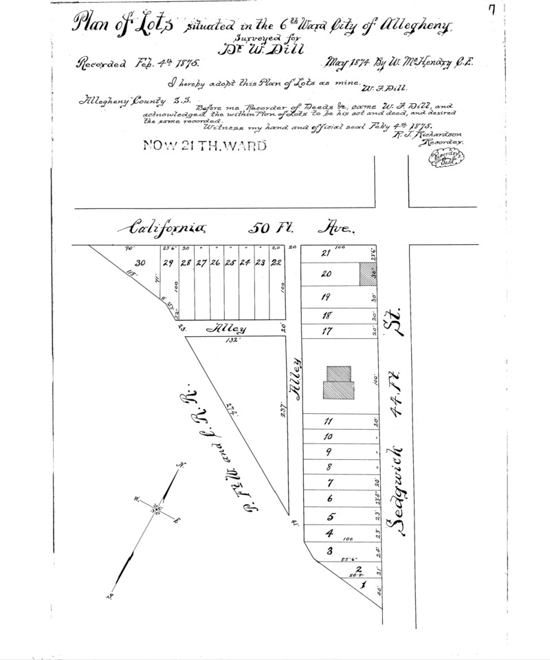 W. F. Dill plan of lots.tiff