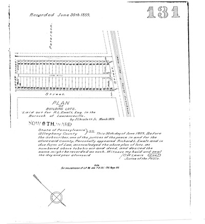 Ewalt plan, 1859.tiff